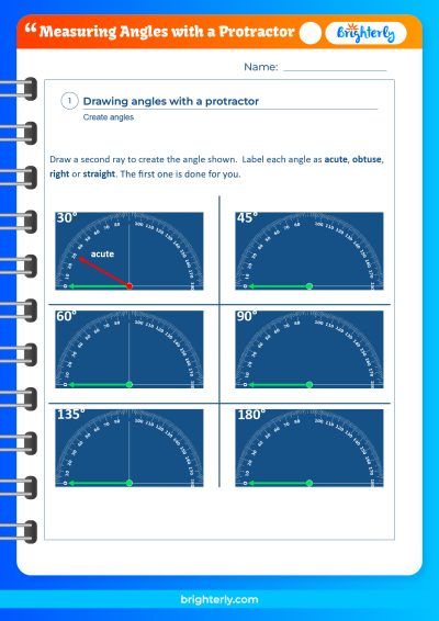 Measuring Angles With Protractor Worksheets