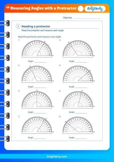 Measuring Angles Protractor Worksheets