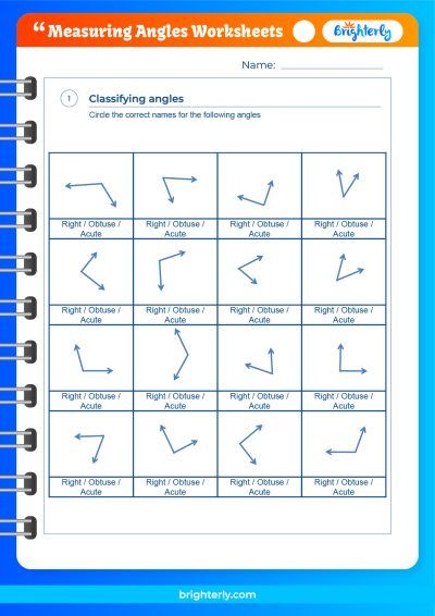 Angles And Angle Measure Worksheet Answer Key