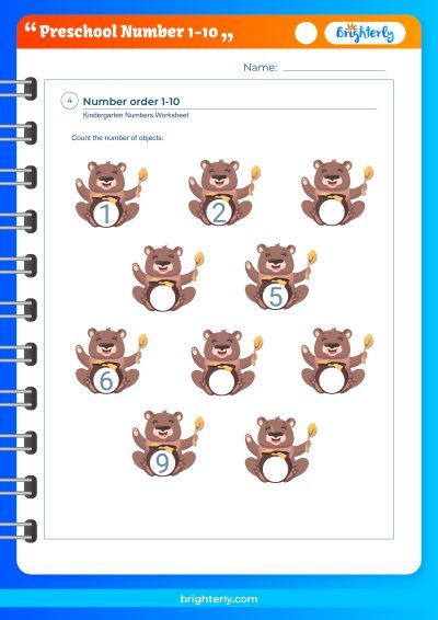 Numbers 1 To 10 Worksheets