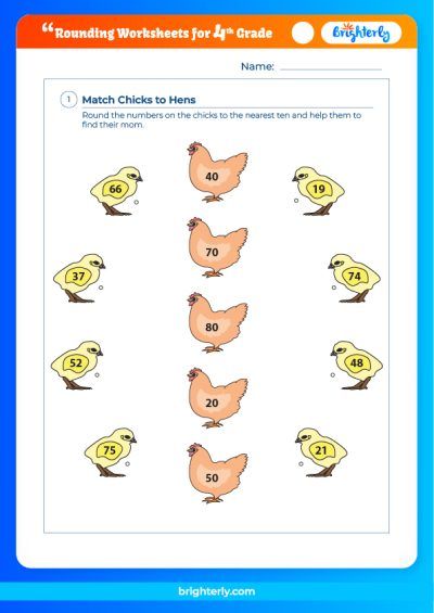 4th Grade Rounding Numbers Worksheets With Answers