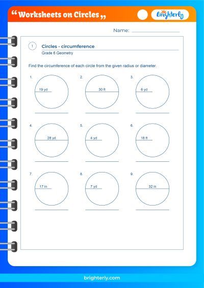 Geometry Circles Worksheet