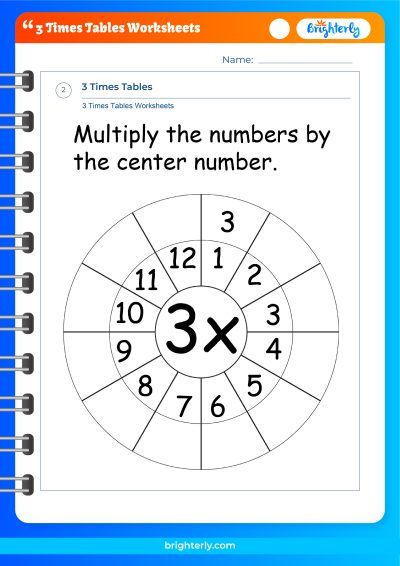 3 Times Table Worksheet Free Printable