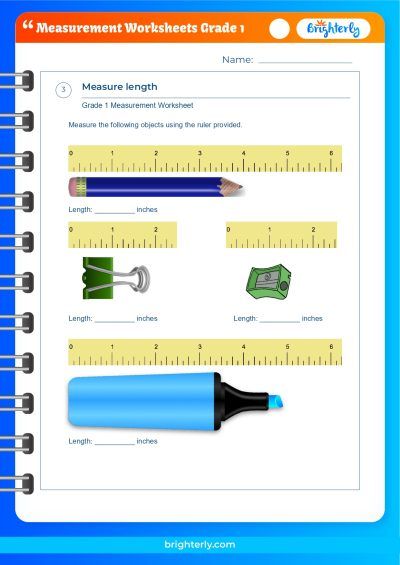 Measuring Worksheets 1St Grade