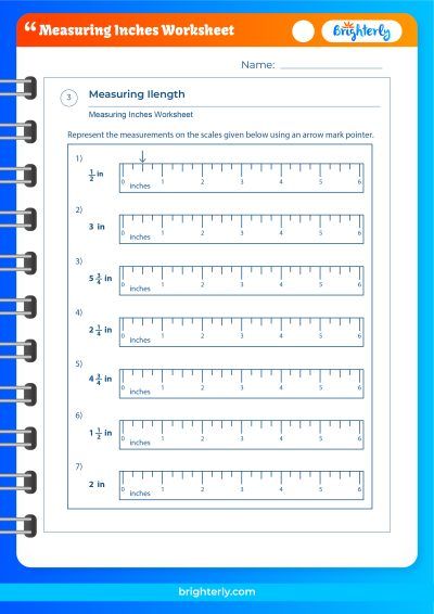 Measurement Inches Worksheets