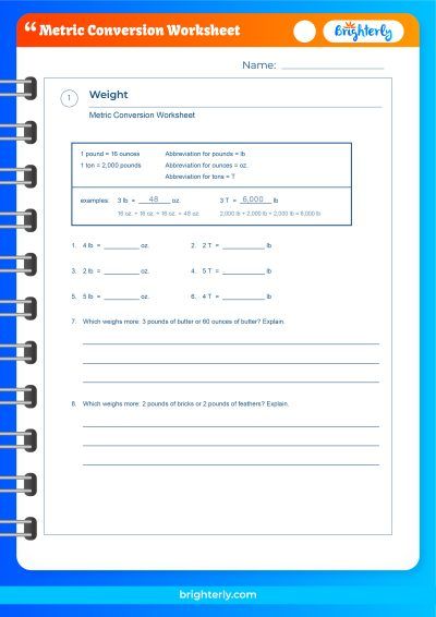 Metric Conversions Worksheet