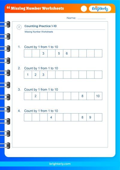 Maths Missing Numbers Worksheets