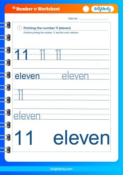 Number 11 Worksheet For Preschool