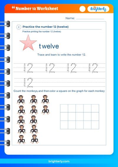 Number 12 Worksheets For Pre K