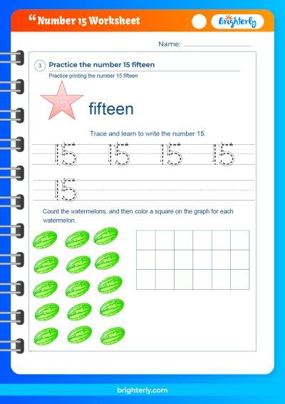 Number 15 Worksheets For Pre K