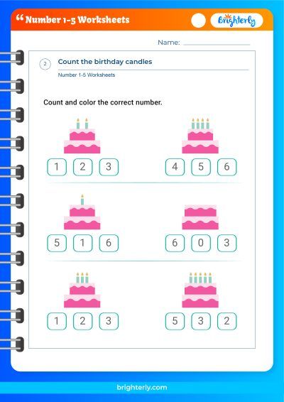 Numbers 1-5 Worksheets For Kindergarten