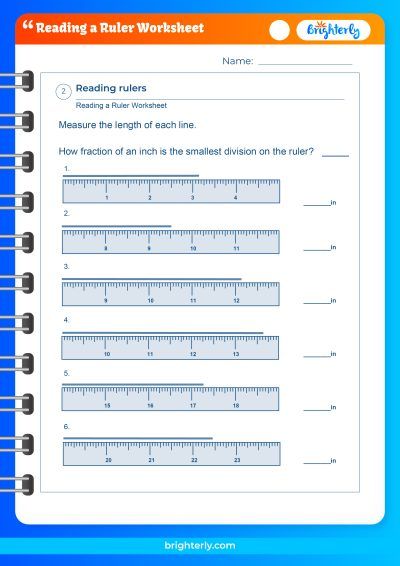 Printable Reading A Ruler Worksheet