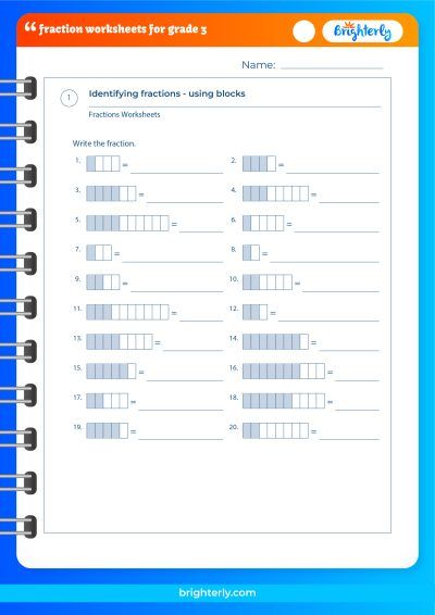 3Rd Grade Math Worksheets Fractions