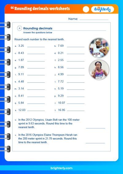 5Th Grade Rounding Decimals Worksheet