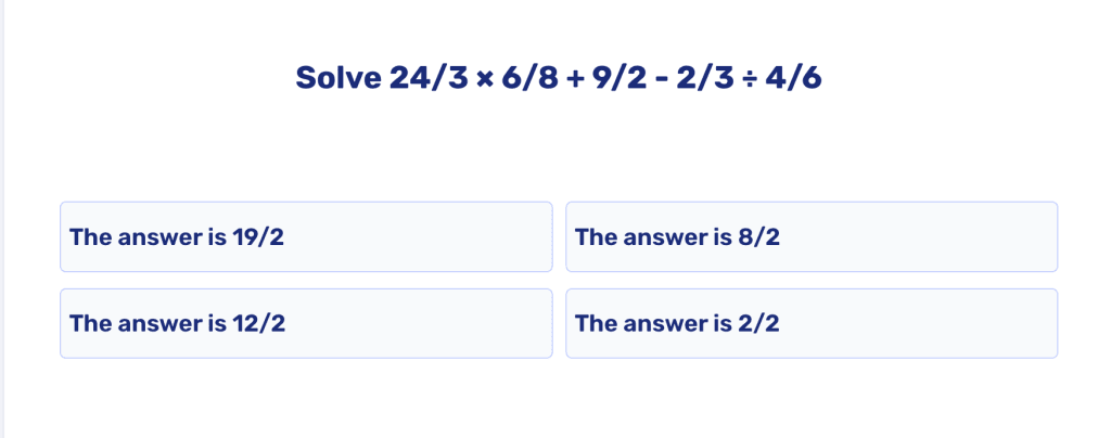 Order of operations worksheets grade 6 with answers: Practice
