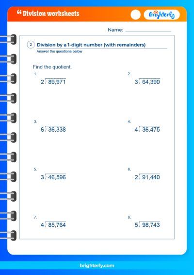 Long Division Worksheets 6th Grade