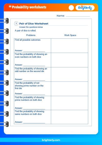 Probability Worksheet Grade 7