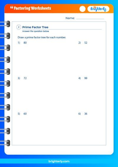 Find The Factors Worksheet