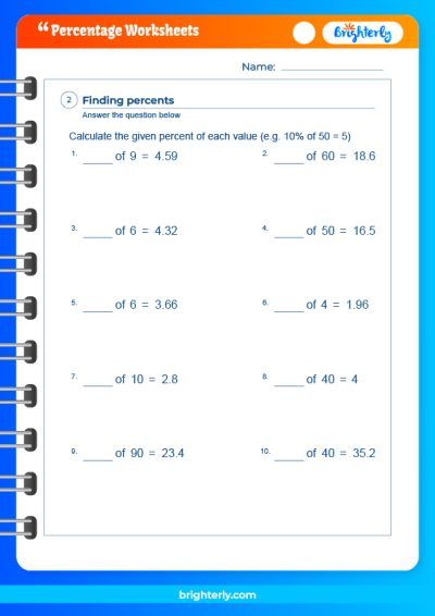 Fun Percentage Worksheets