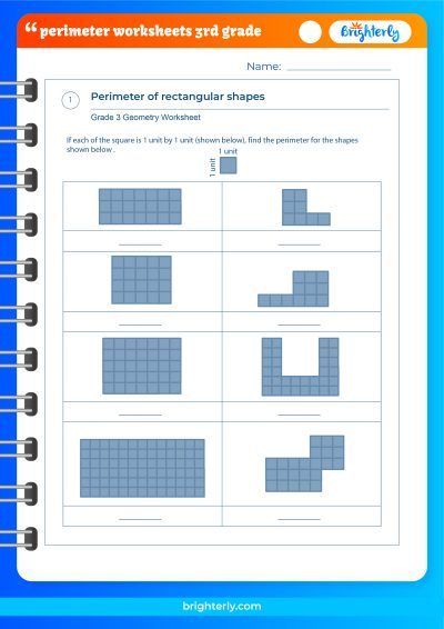 Same Area Different Perimeter Worksheet 3rd Grade