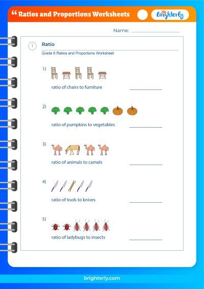 Ratio Rates And Proportions Worksheets