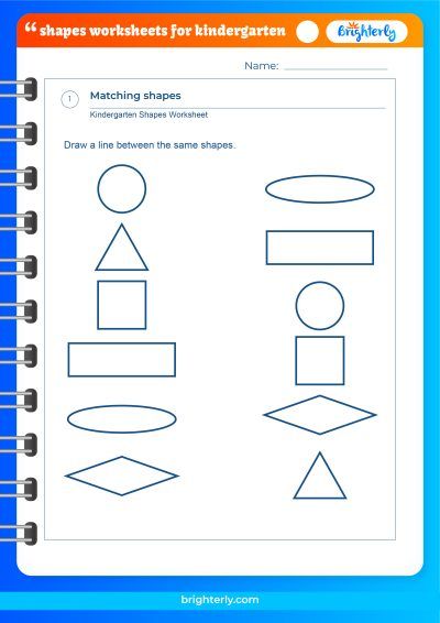 Shape Worksheet For Kindergarten