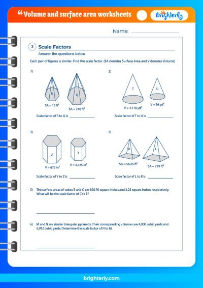 Volume Worksheet 7th Grade