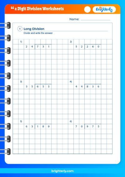 2-Digit Division Worksheets