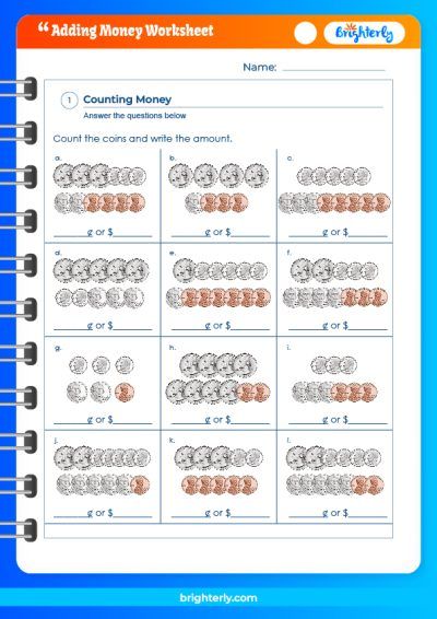 Adding Coins Worksheets