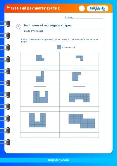 3Rd Grade Perimeter And Area Worksheets