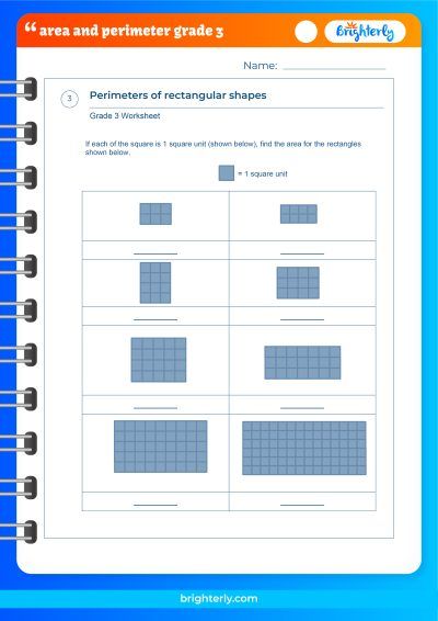 3Rd Grade Math Worksheets Area And Perimeter