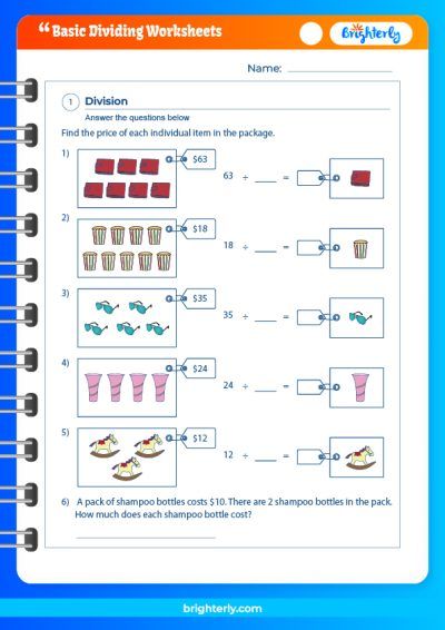 Basic Division Fact Worksheets