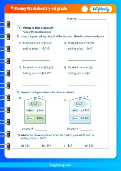 Money Worksheets For 3Rd Grade