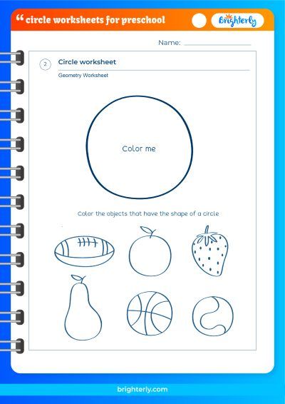 Preschool Circle Worksheets