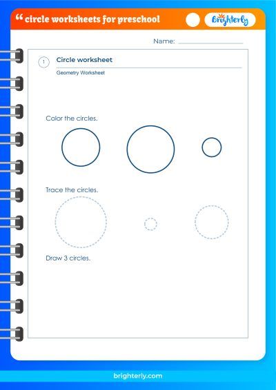 Tracing Circle Worksheets For Preschool