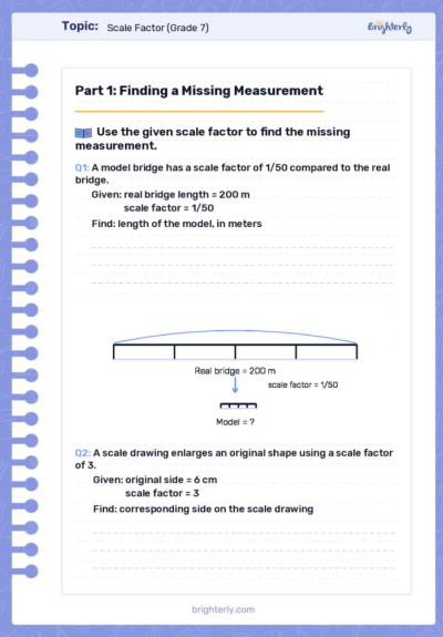 Printable Scale Factor Worksheets in PDF: Dilation Practice with Answers