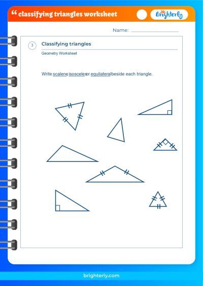 Classifying Triangles Worksheet 5Th Grade