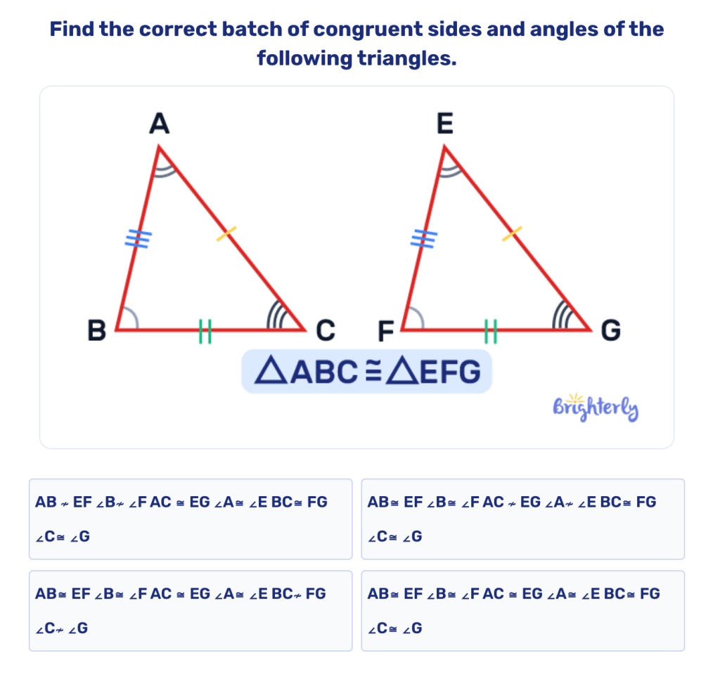 Triangle congruence worksheet: Practice