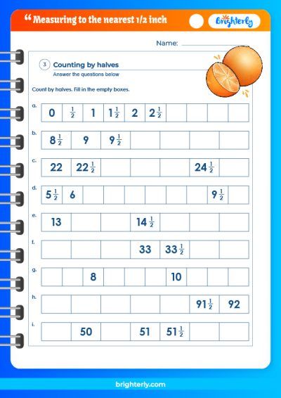 Measure To The Nearest 1 2 Inch Worksheet