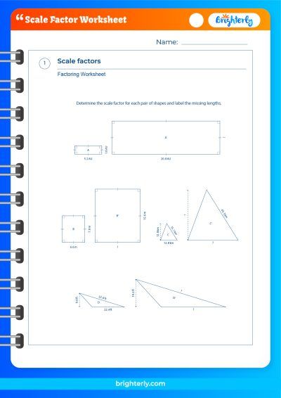 Finding Scale Factor Worksheet