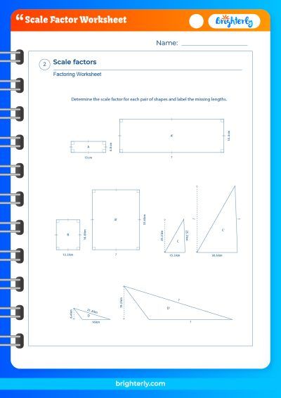 Scale Factor Worksheet 7Th Grade PDF With Answers