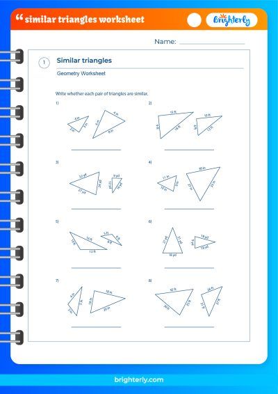 Similar Triangle Worksheet