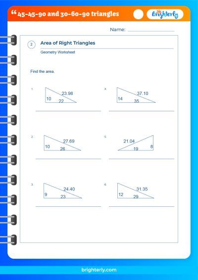 30-60-90 And 45-45-90 Triangles Worksheet