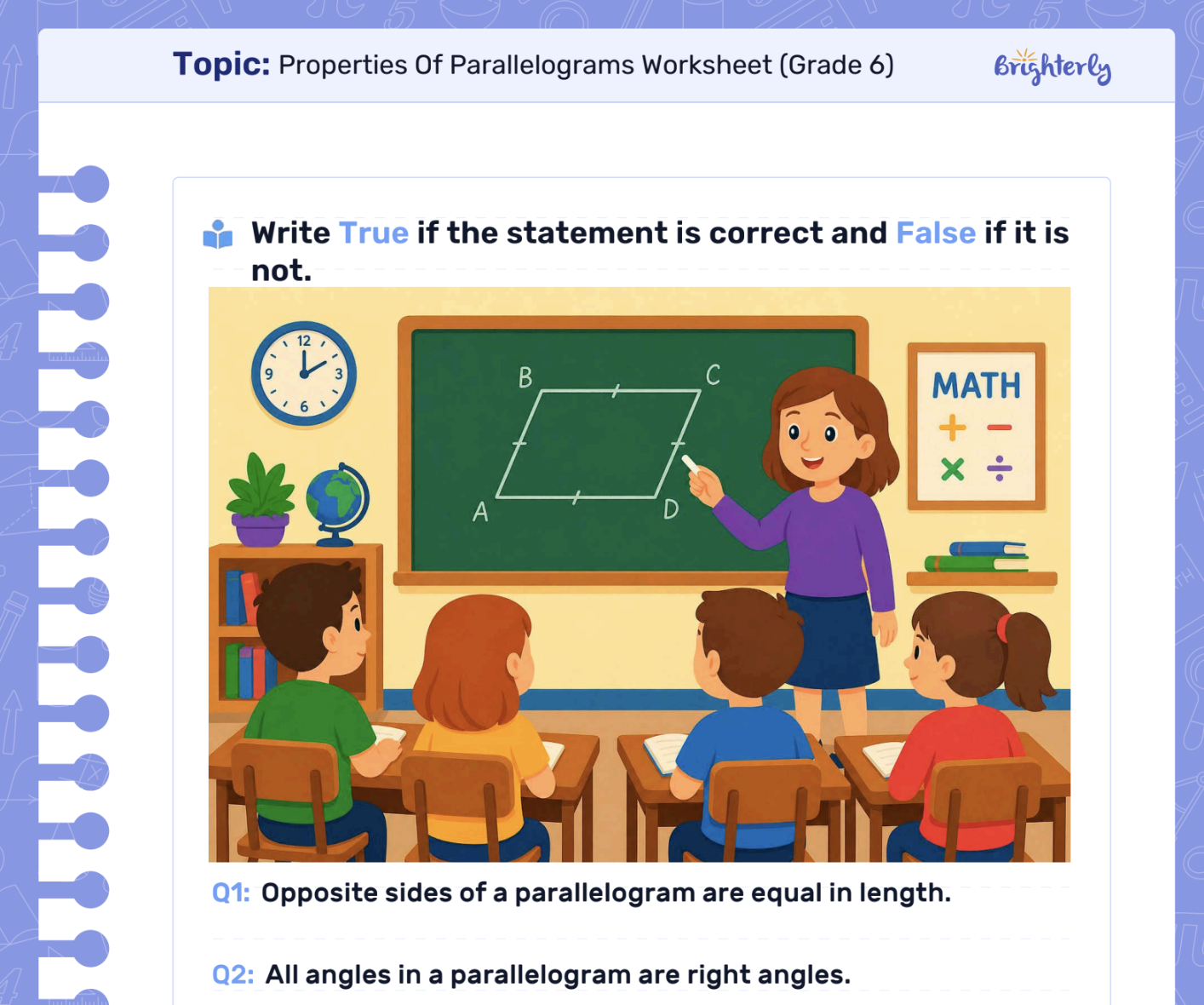Properties Of Parallelograms