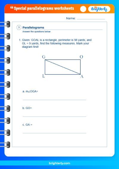 Rectangles Rhombuses And Squares Worksheet Answers