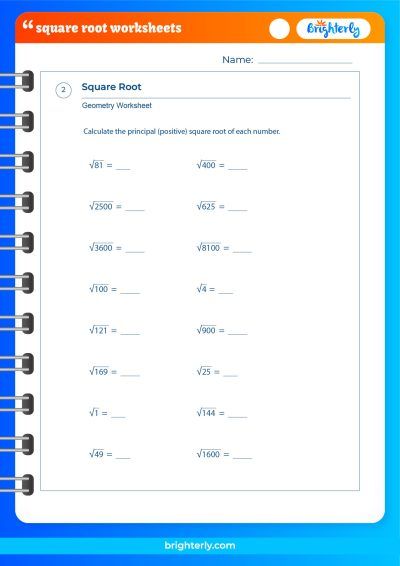 Approximate Square Root Worksheet