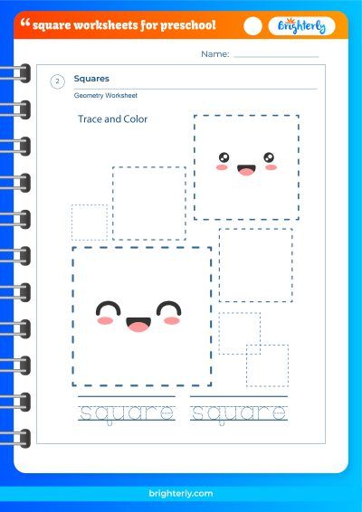 Square Worksheet Preschool