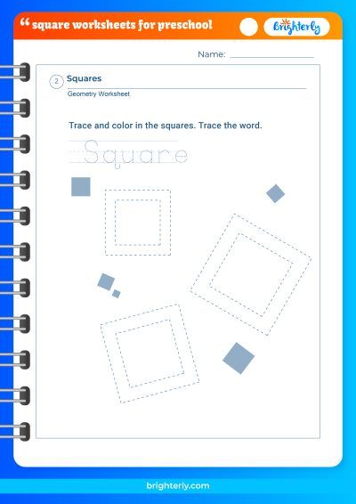 Square Worksheets For Preschoolers