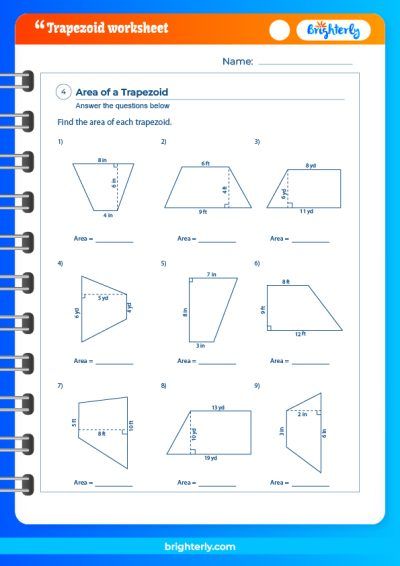 Trapezoids Worksheet