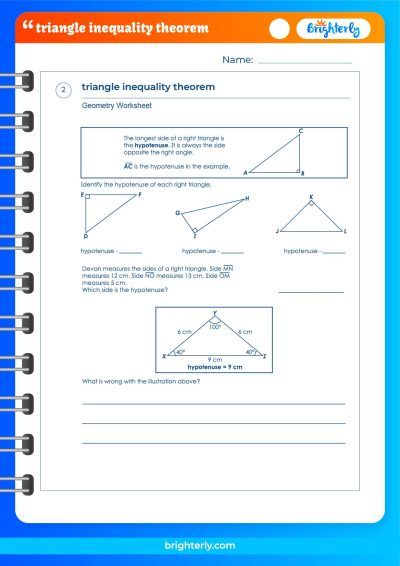 Triangle Inequality Theorem Worksheet Answers